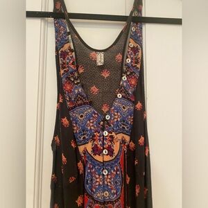 Free people, Bohemian Sleeveless Dress with Floral Pattern